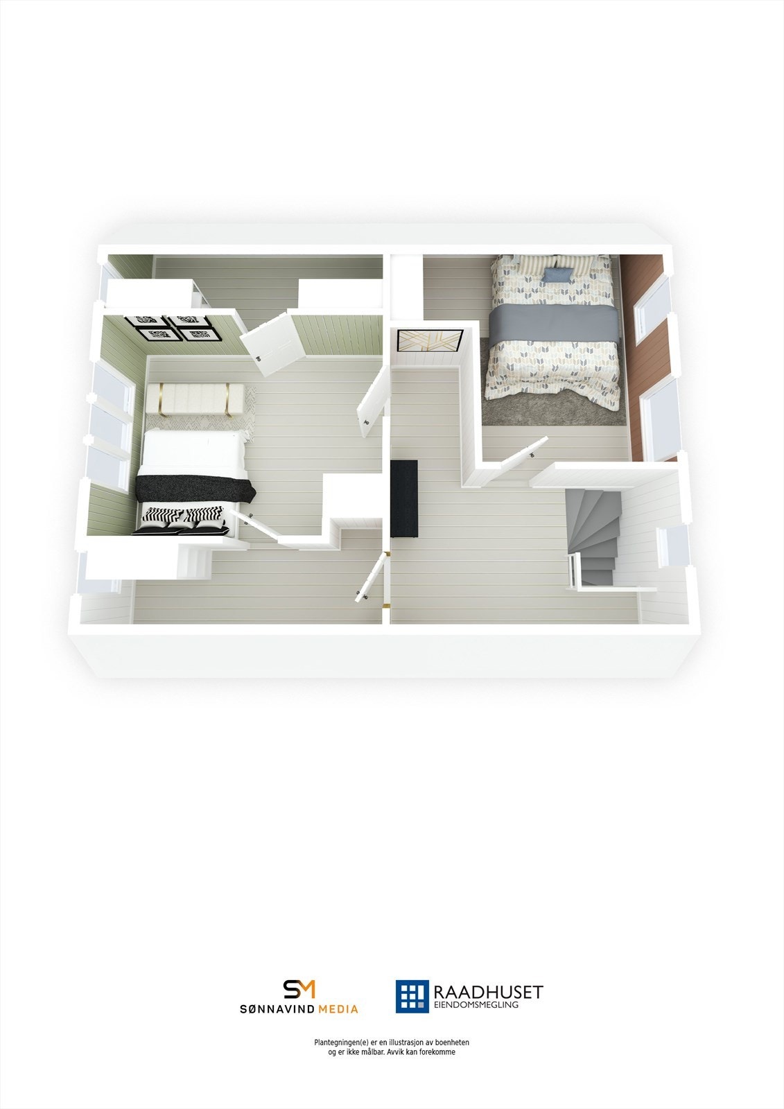 3D Plantegning | 2. Etasje Galleribilde