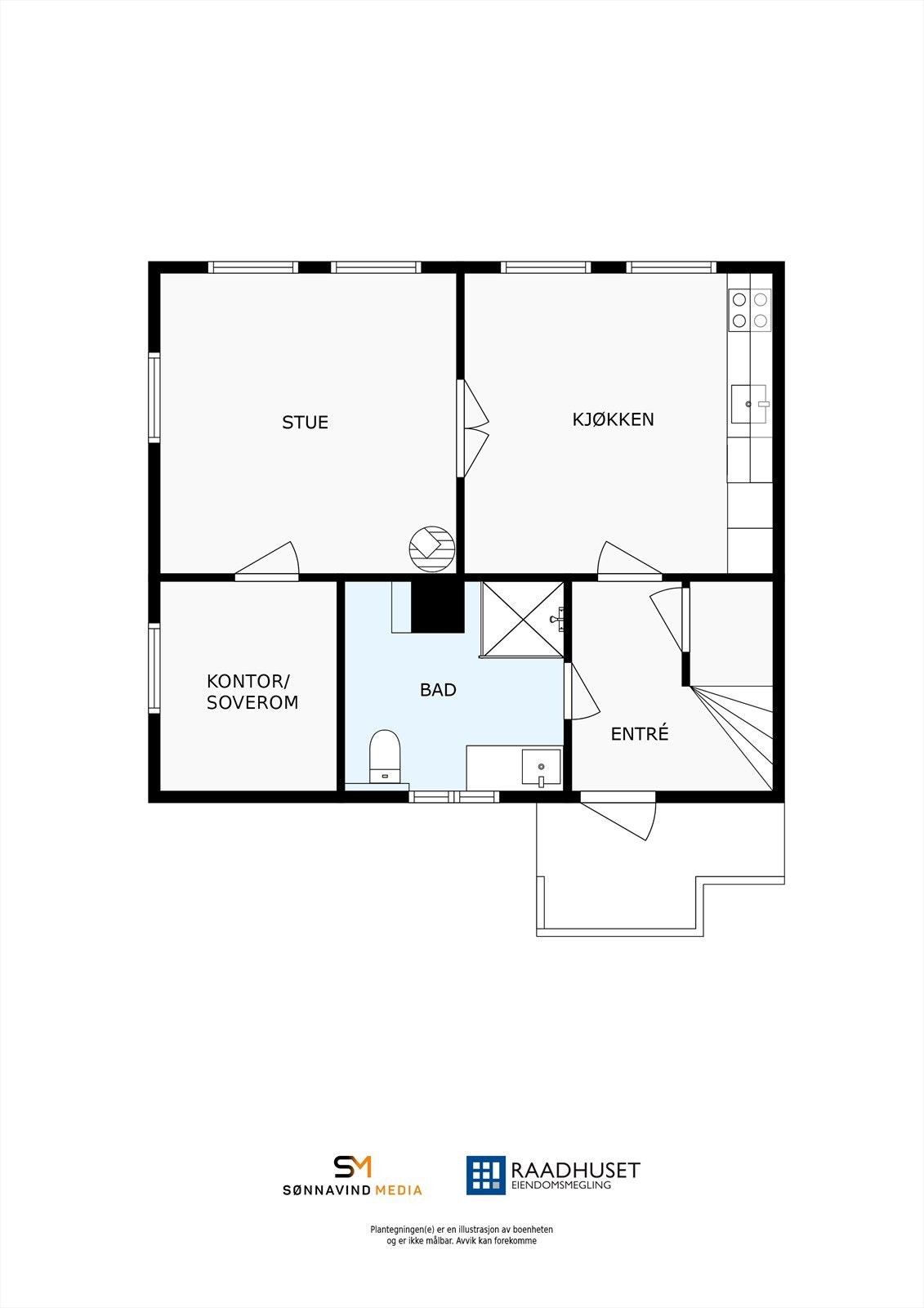 2D Plantegning | 1. Etasje Galleribilde
