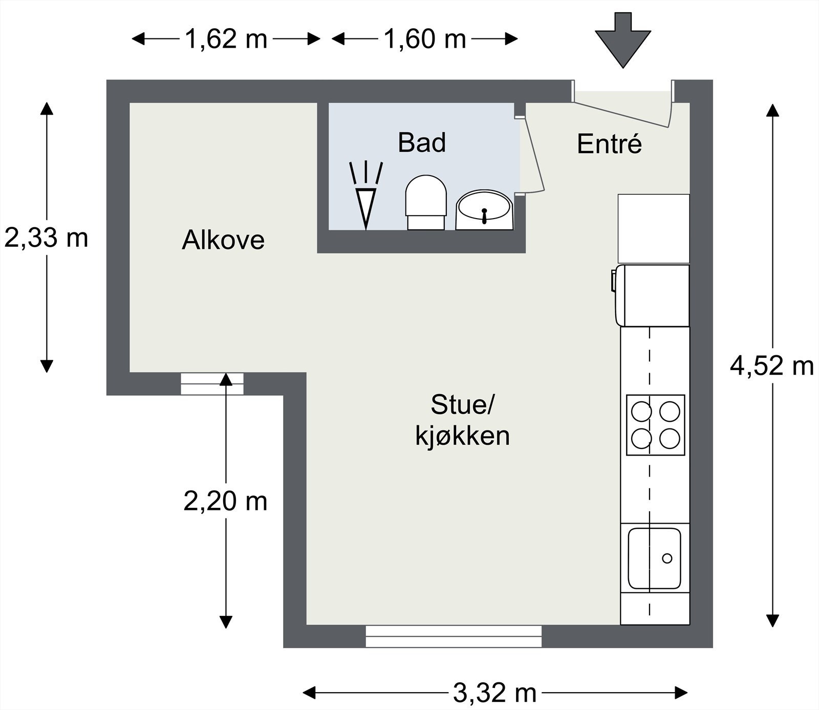 Plantegning til orientering. Galleribilde