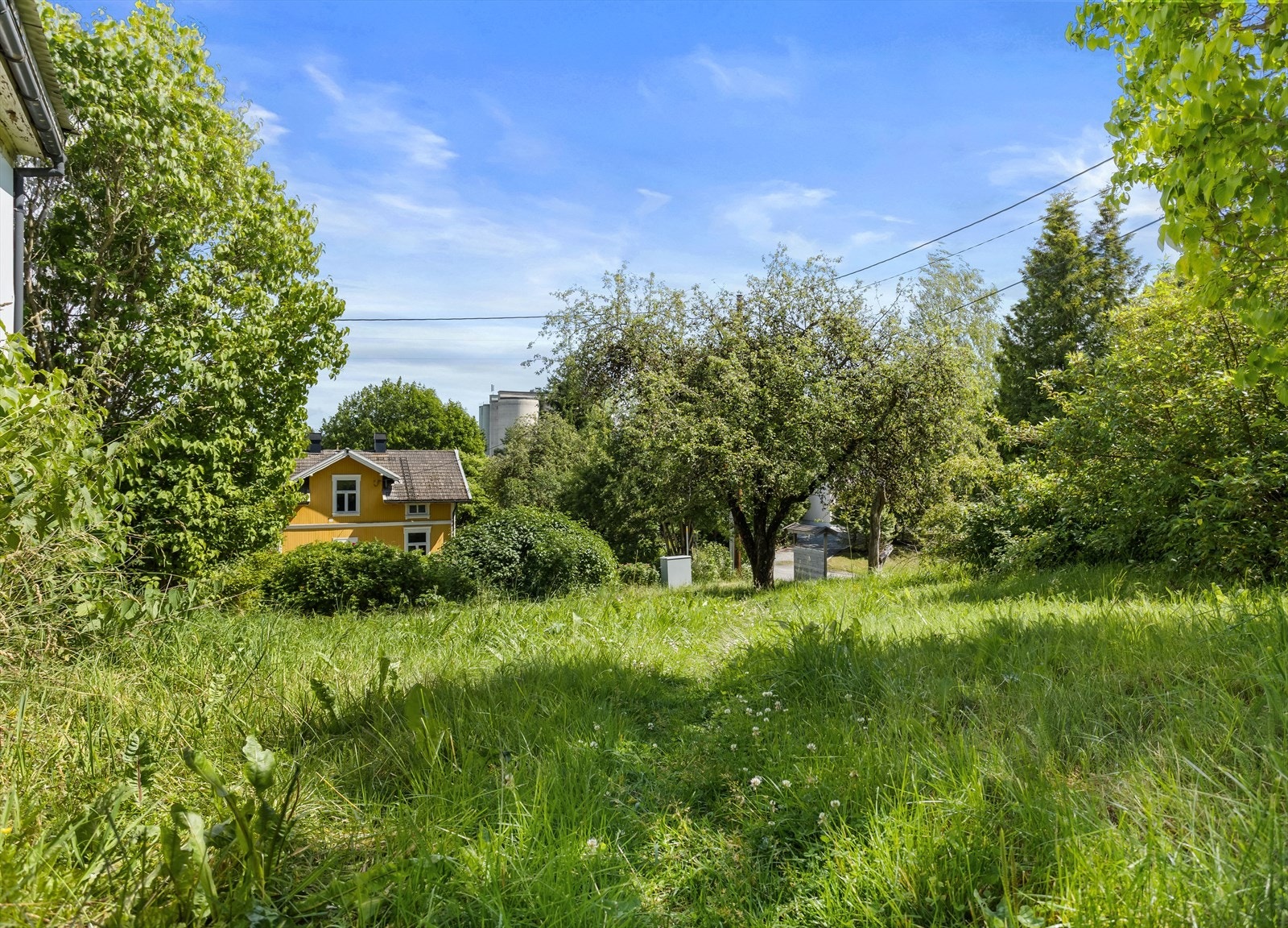 Solrik tomt med stort potensial for videre utvikling av hagen. Galleribilde