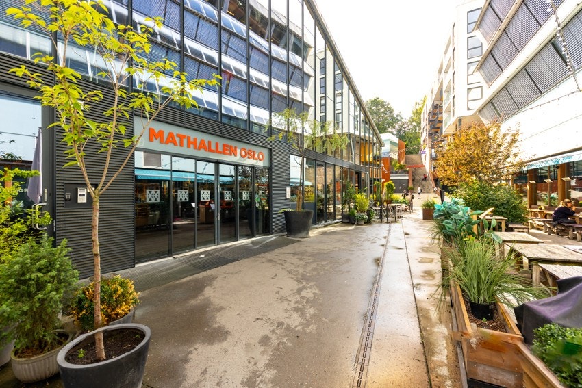 Mathallen på Vulkan ligger en kort spasertur fra leiligheten. Galleribilde