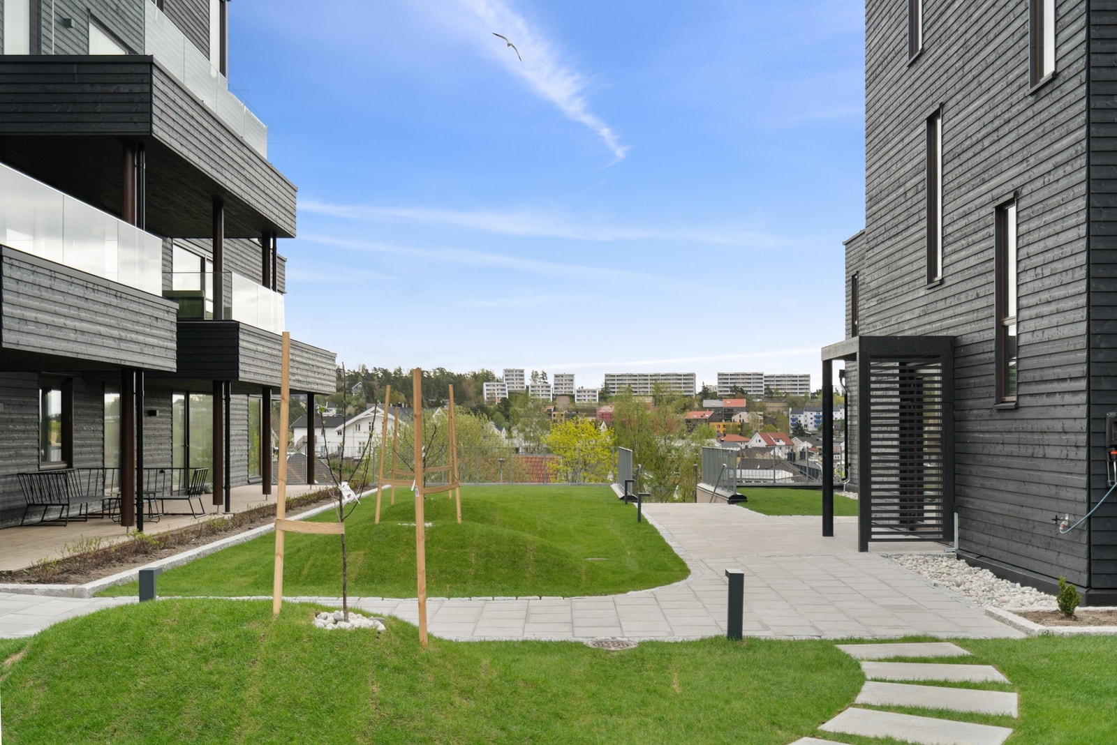 Hyggelige fellesarealer mellom boligkroppene Galleribilde