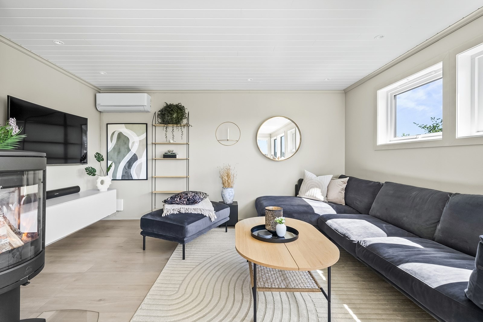 Stuen har en naturlig soneinndeling. Galleribilde