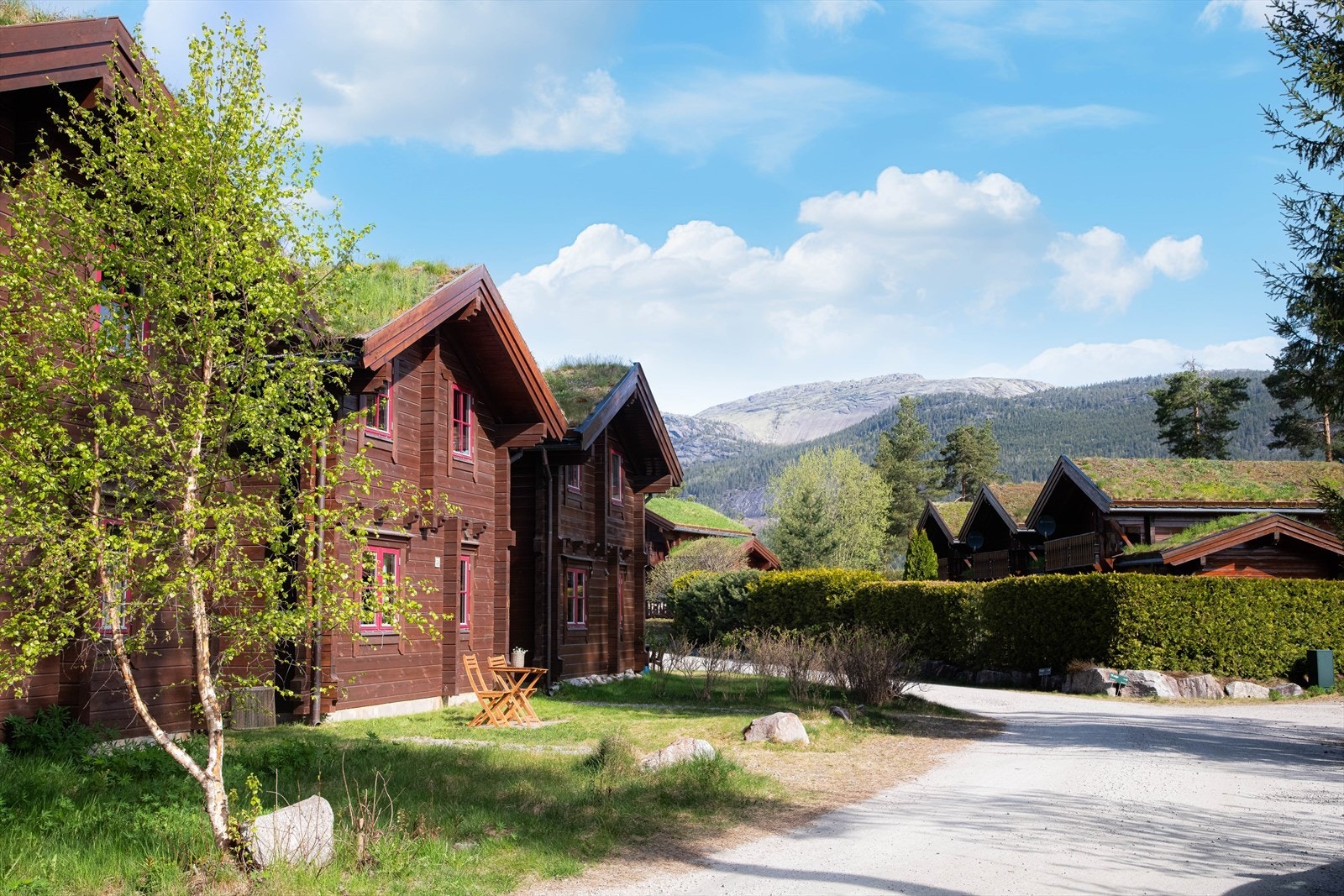 Hytta har et hyggelig, østvendt inngangsparti hvor man kan nyte morgenkaffen om ønskelig! Galleribilde