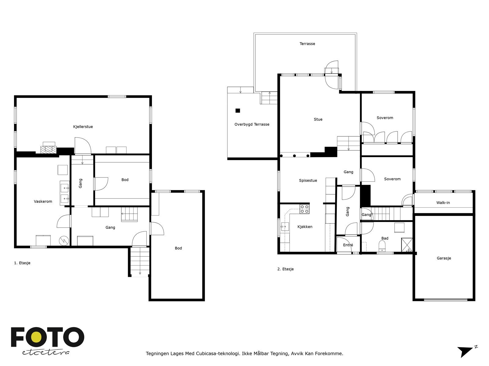 Kjeller og 1. etasje - Plantegning - Ikke målbar Galleribilde