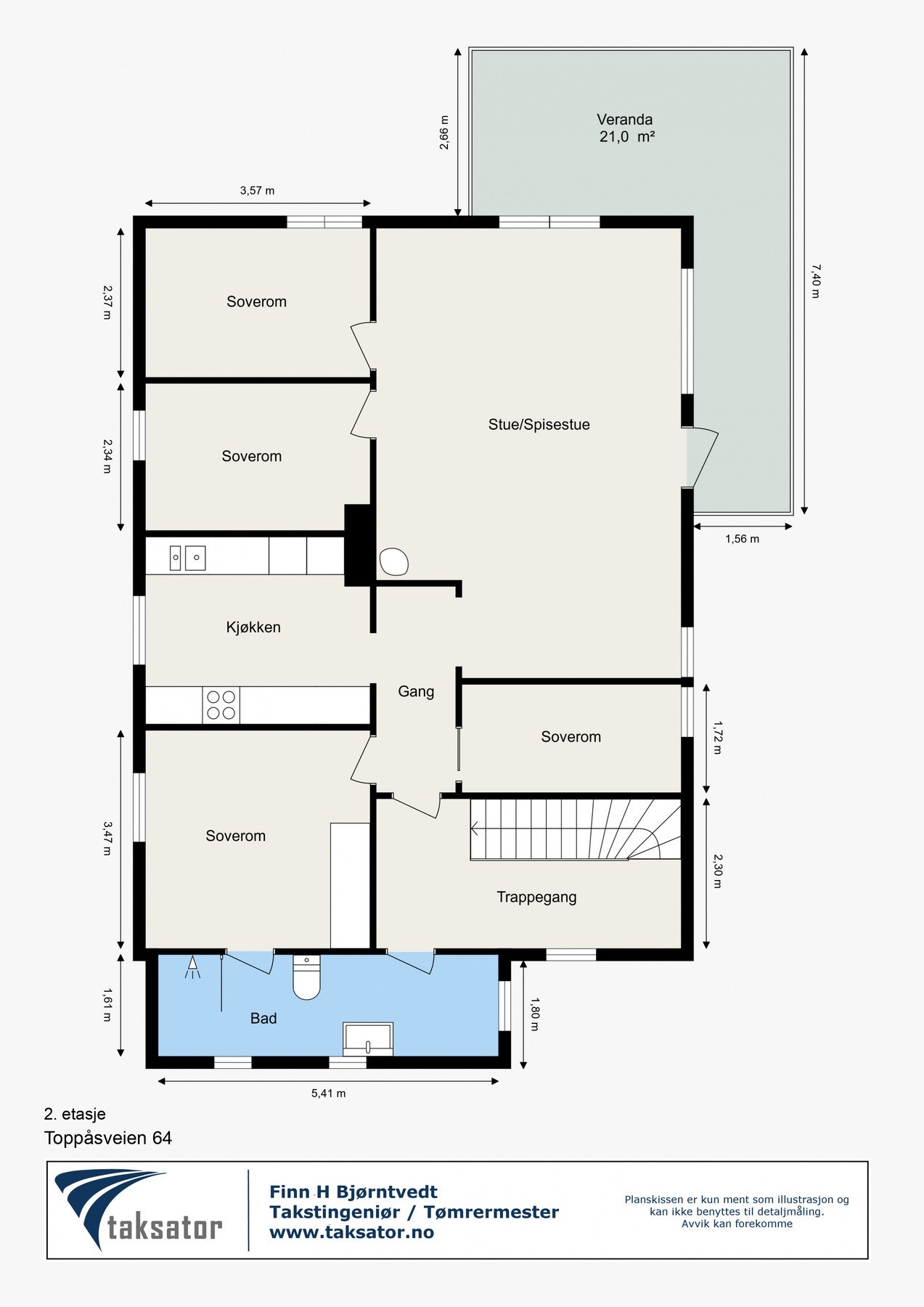 Planskisse 2.etg. Galleribilde