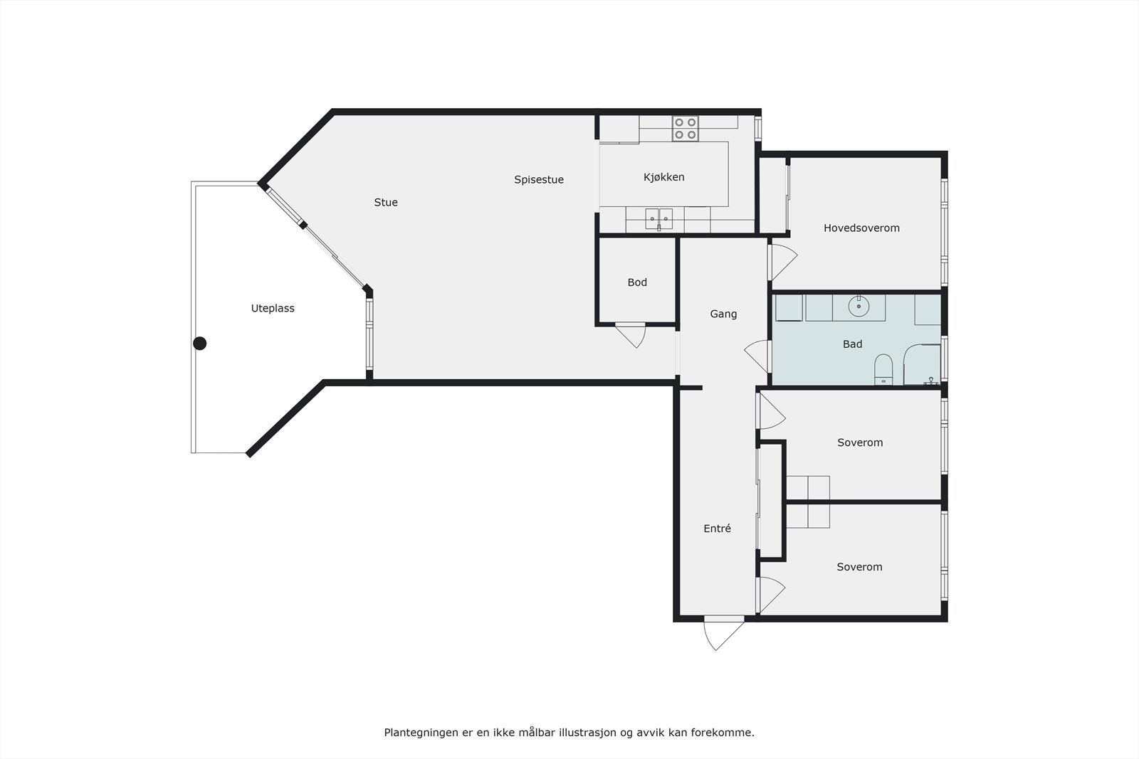 Plantegning 1.etg. Galleribilde