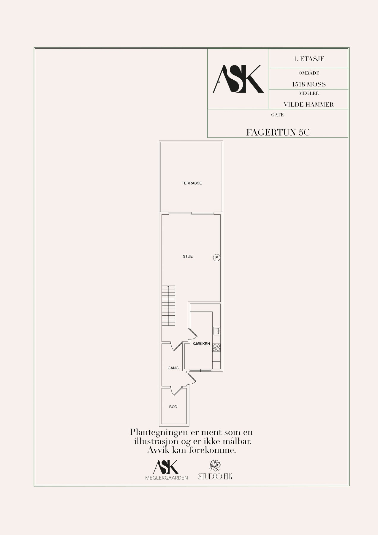 Plantegning 1. etasje Galleribilde