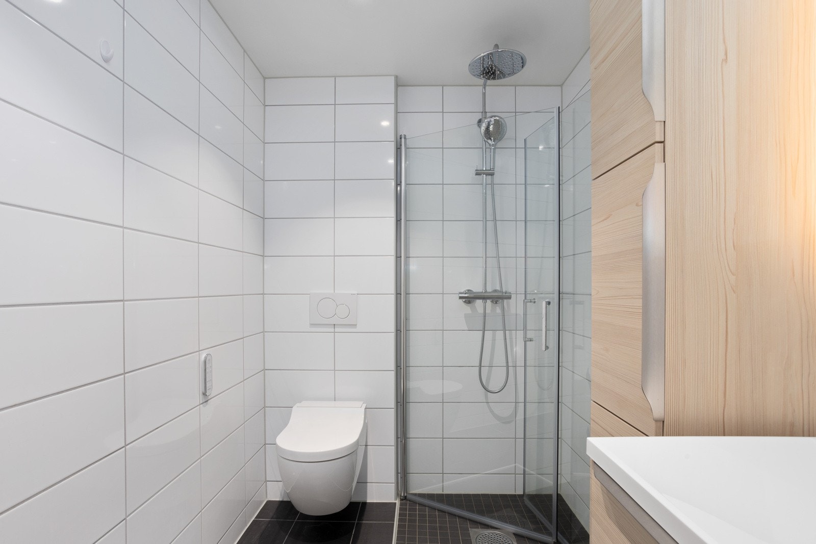 Geberit AquaClean Tuma med spyl og føn | Damixa takdusj Galleribilde