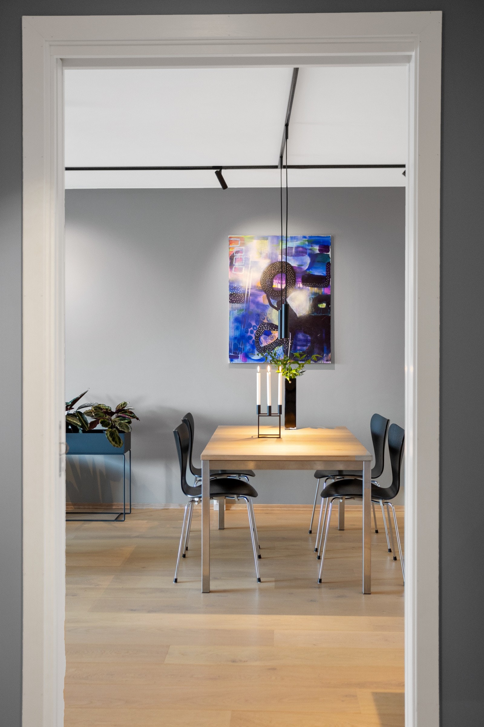 Detaljfoto fra entré til stuen Galleribilde