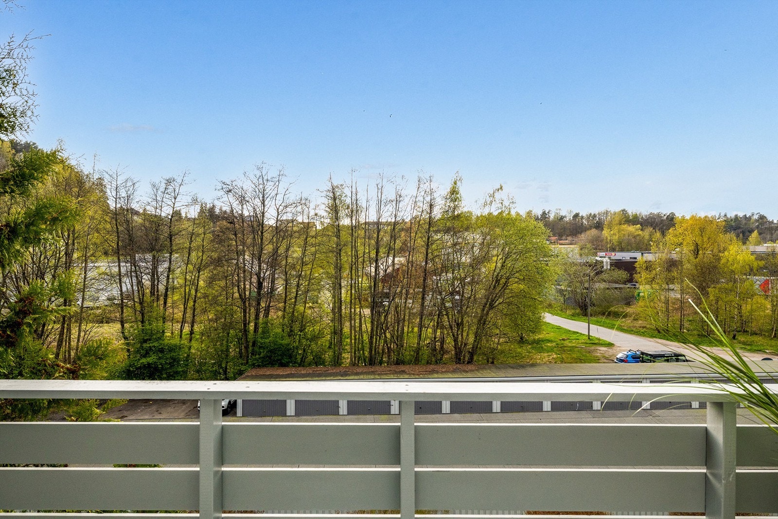 Utsikten fra balkongen Galleribilde