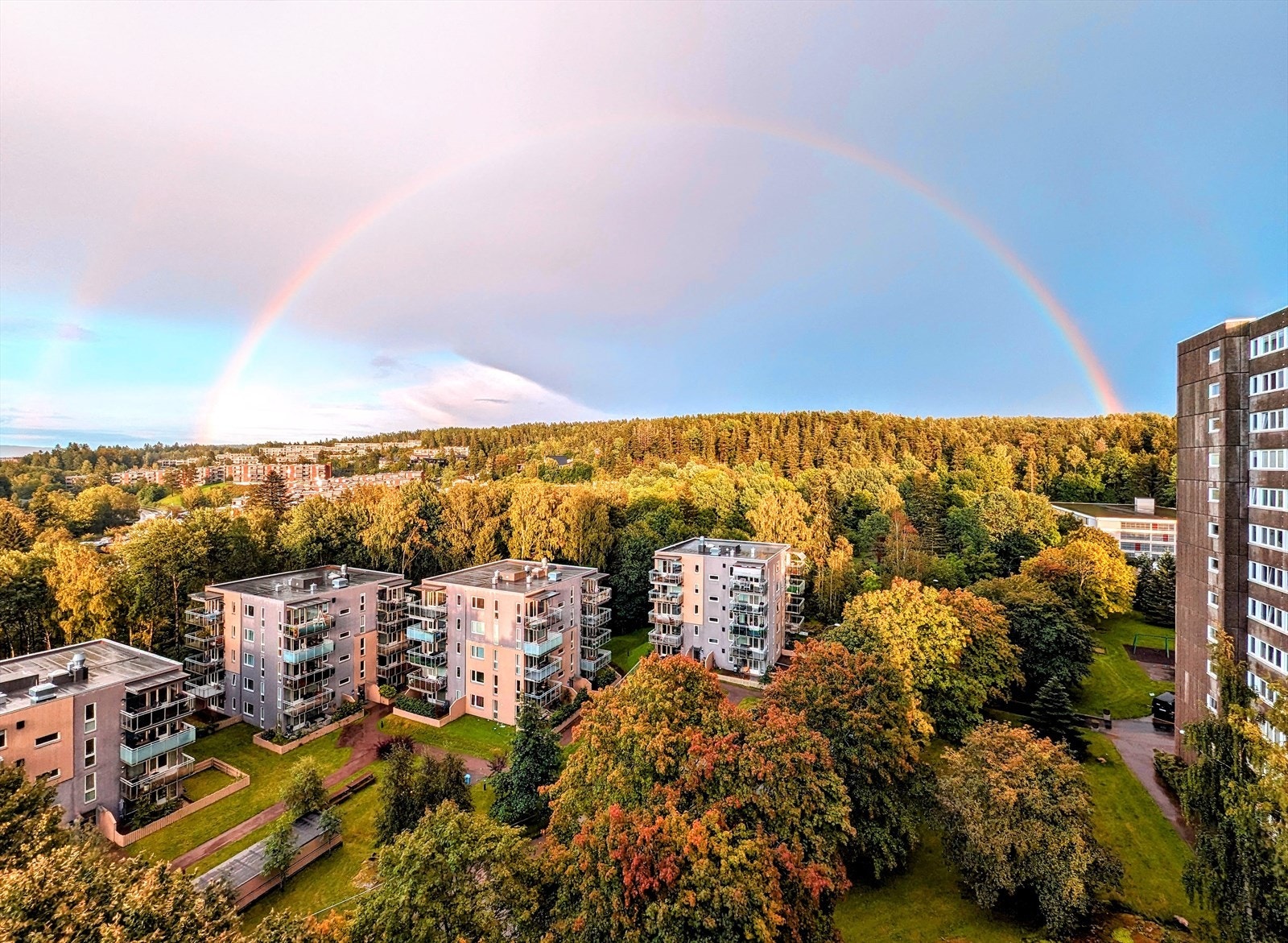 Flott utsikt fra balkongen Galleribilde