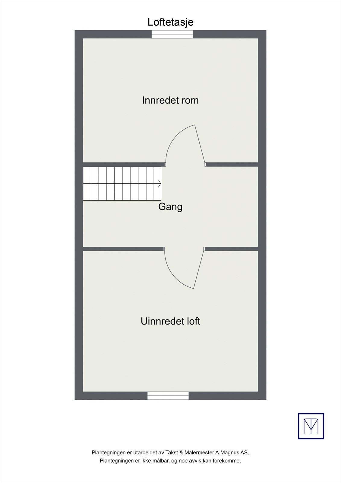 Plantegning loftsetasje Galleribilde