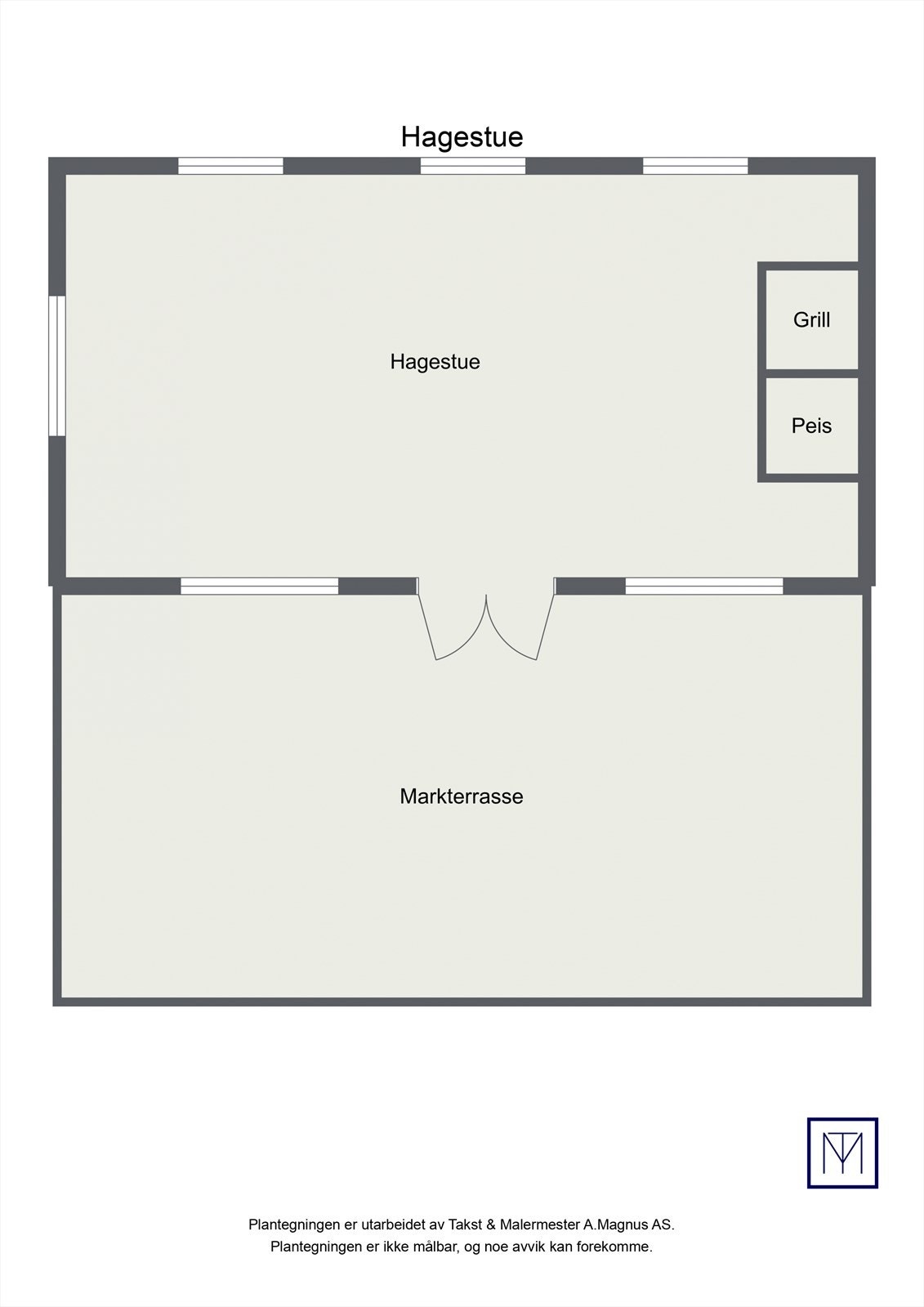 Plantegning hagestue Galleribilde