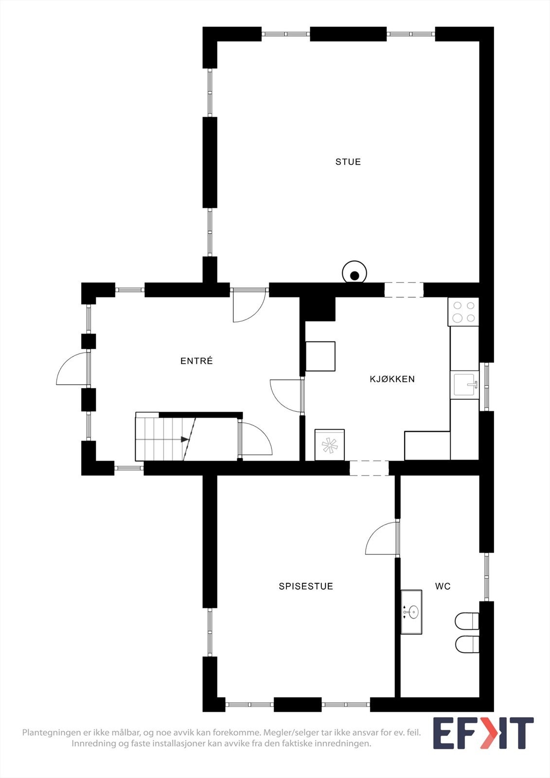 Plantegning 1. etasje Galleribilde