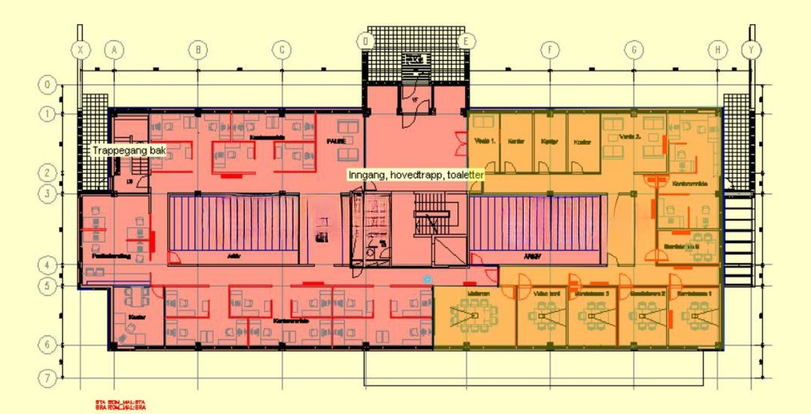 Ledig området er markert i oransje Galleribilde