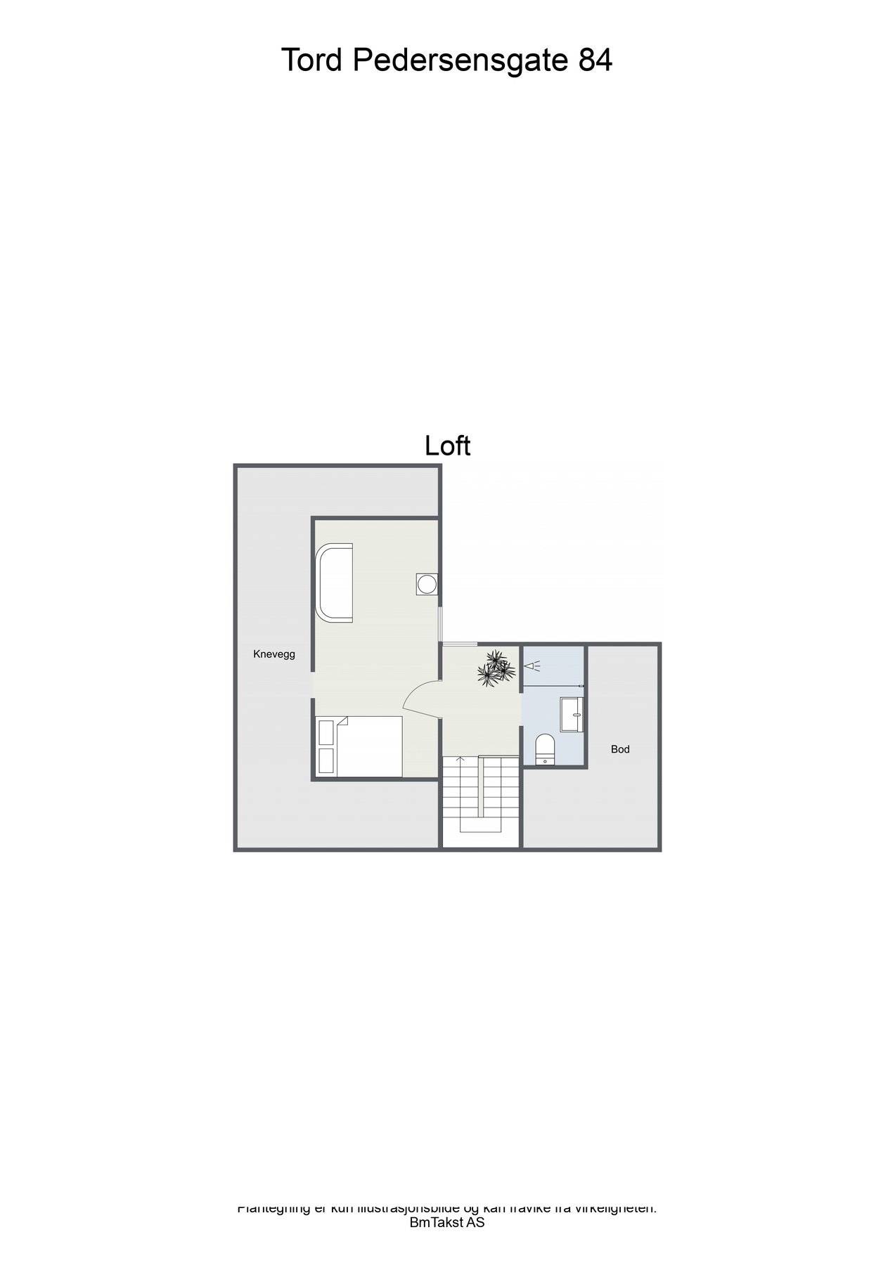 Plantegning loft. Galleribilde