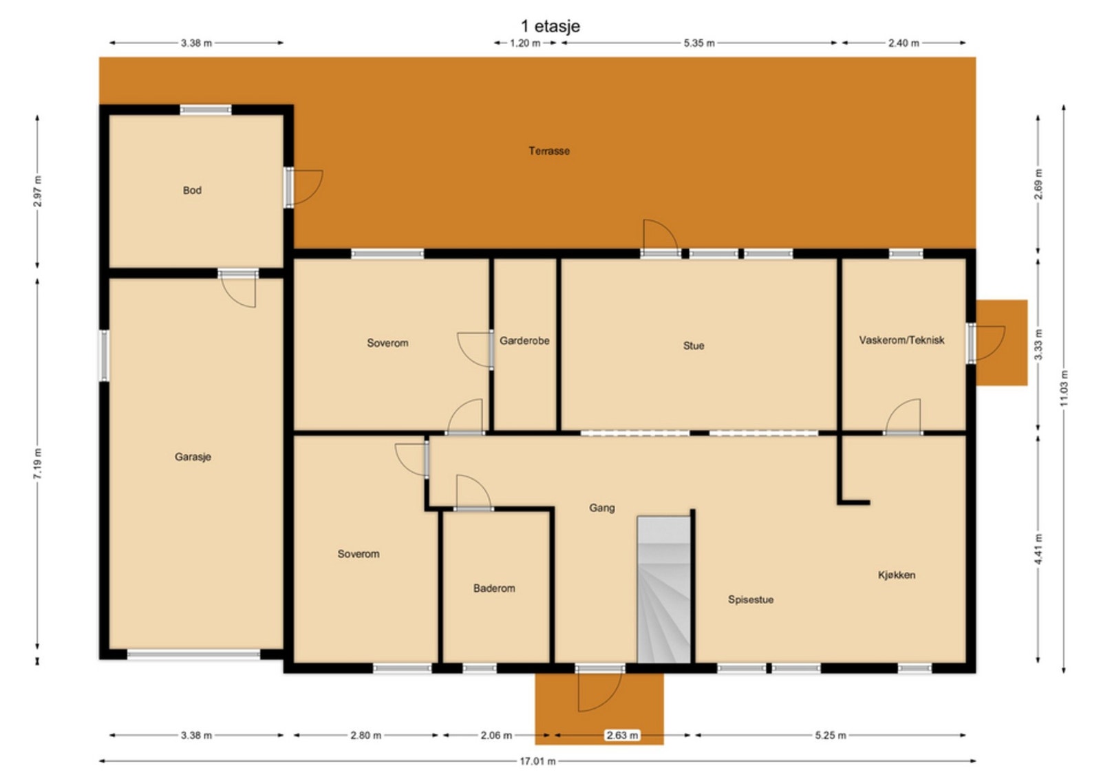 Plantegning 1.etasje Galleribilde