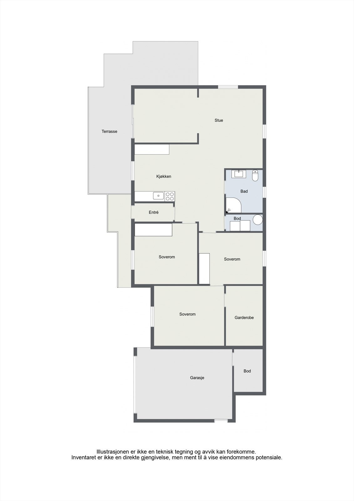 Plantegning - 1.etg. Galleribilde