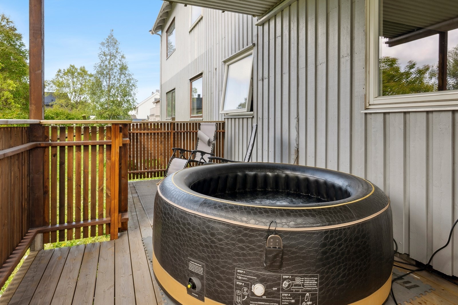 Terrassen er praktisk overbygd. Galleribilde