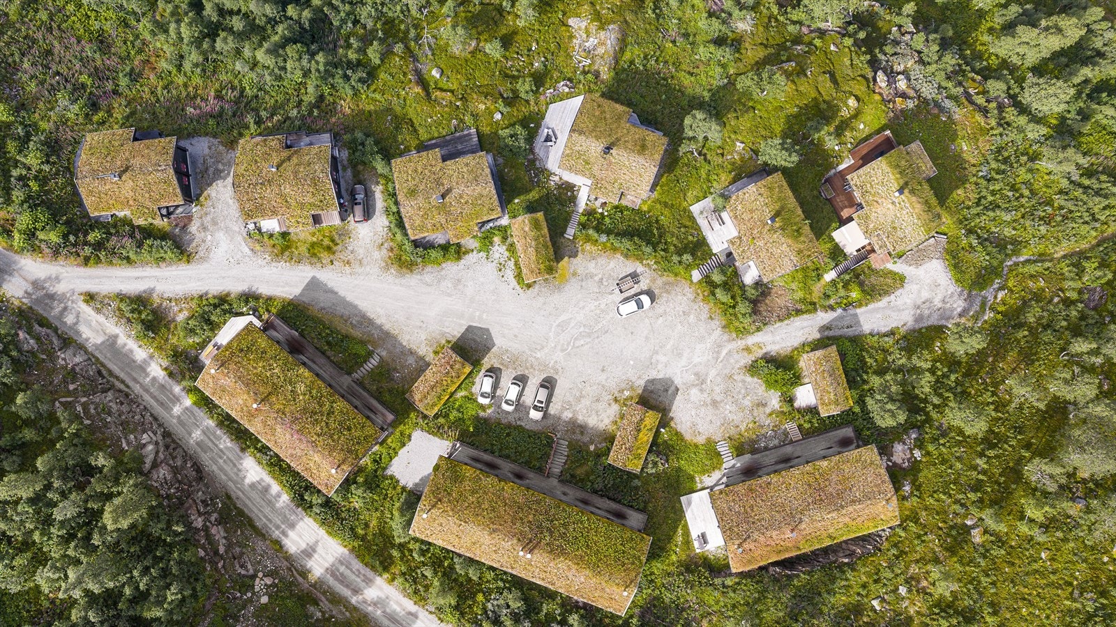 Eiendommen i fugleperspektiv Galleribilde