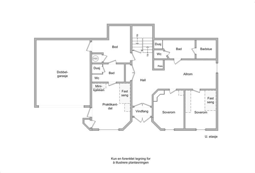 Plantegning U.etg. - m/forbehold om avvik Galleribilde