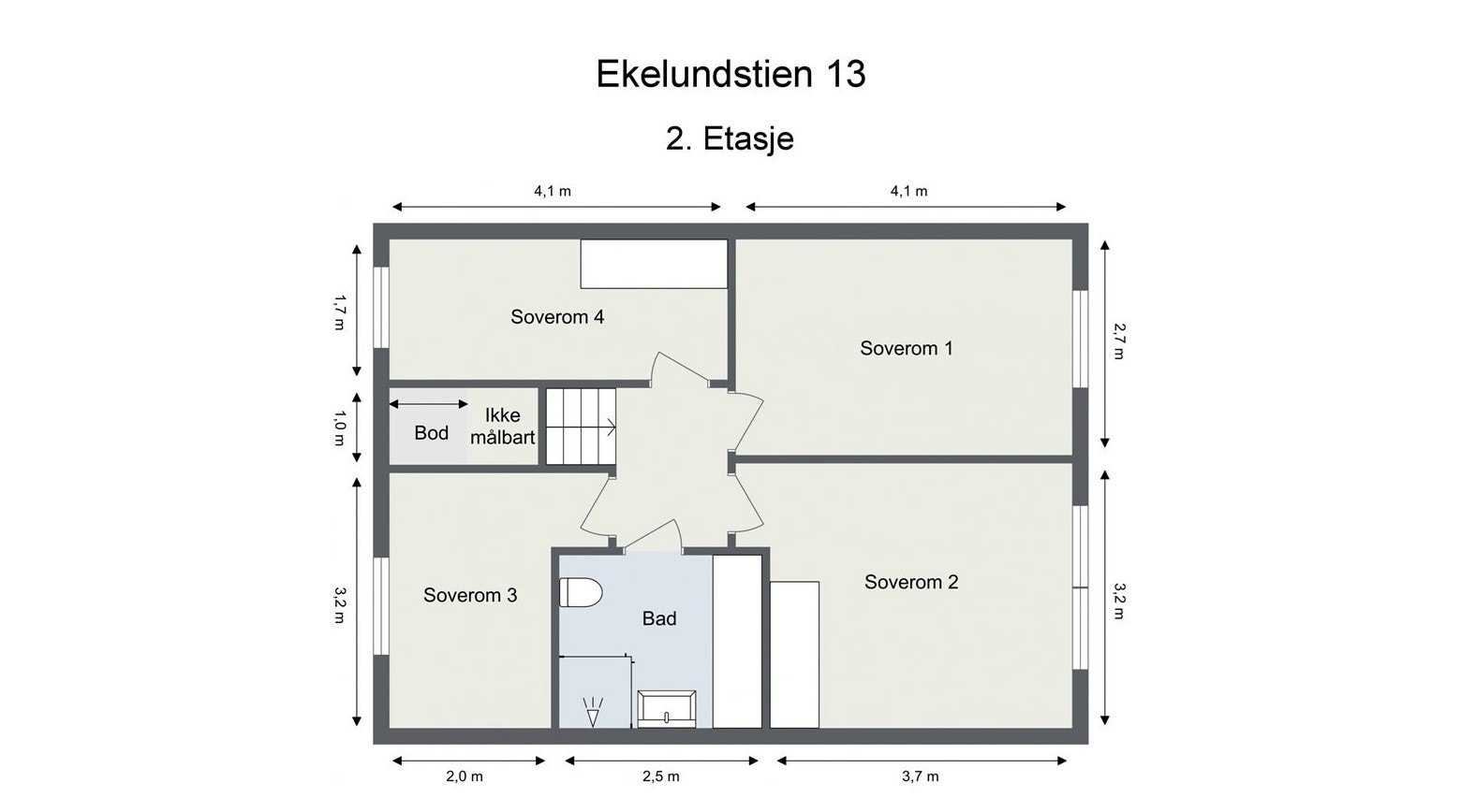 Plantegning 2.etasje Galleribilde