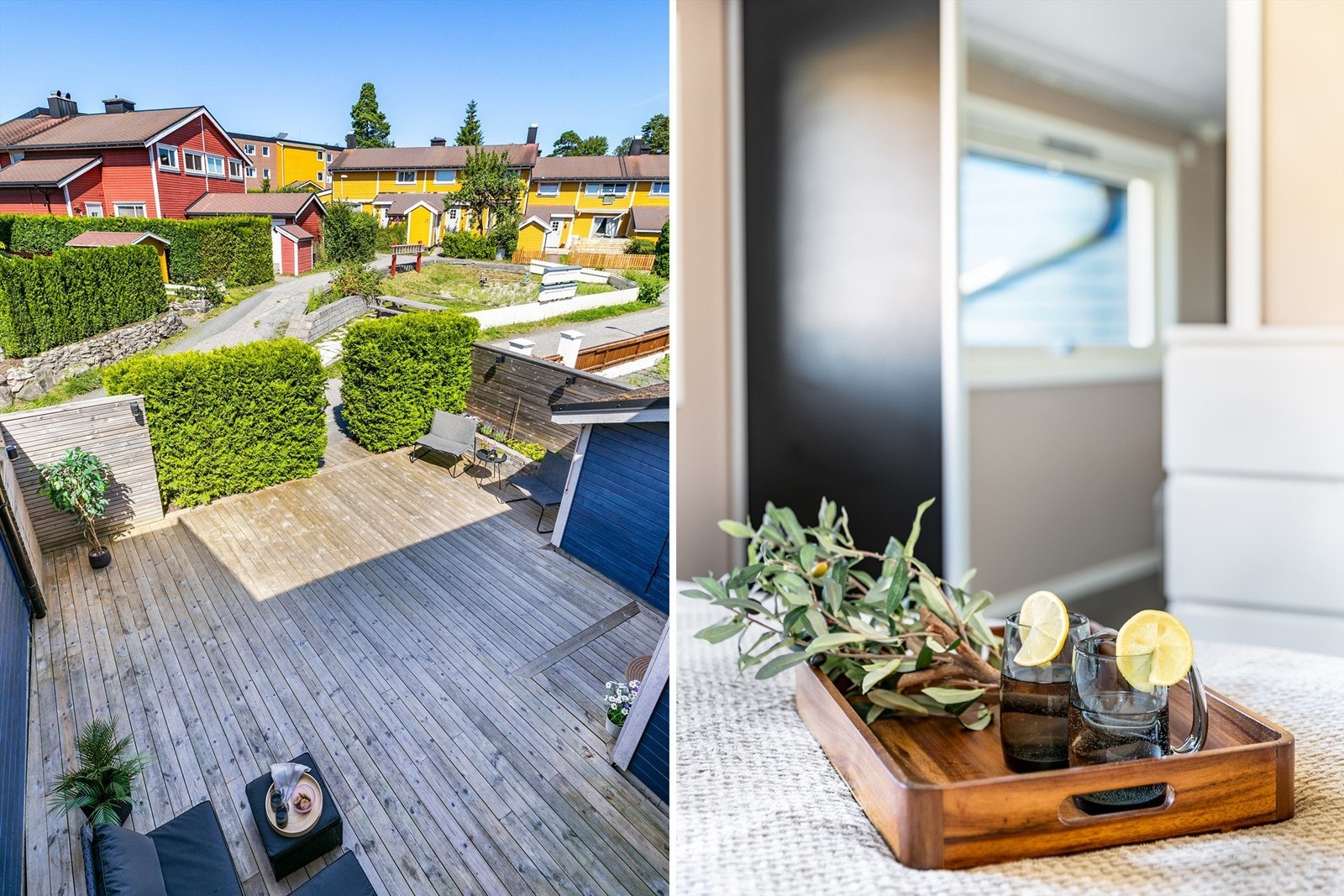 En dyp skyvedørsgarderobe er etablert i opprinnelig bod tilknyttet hovedsoverommet. Galleribilde