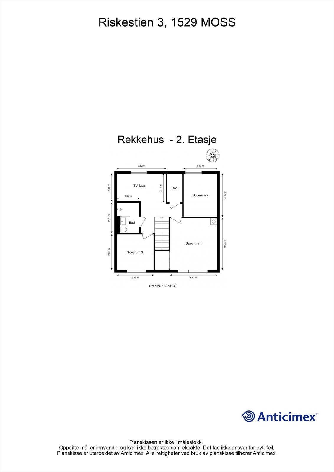 Veiledende skisse av andre etasje. Galleribilde