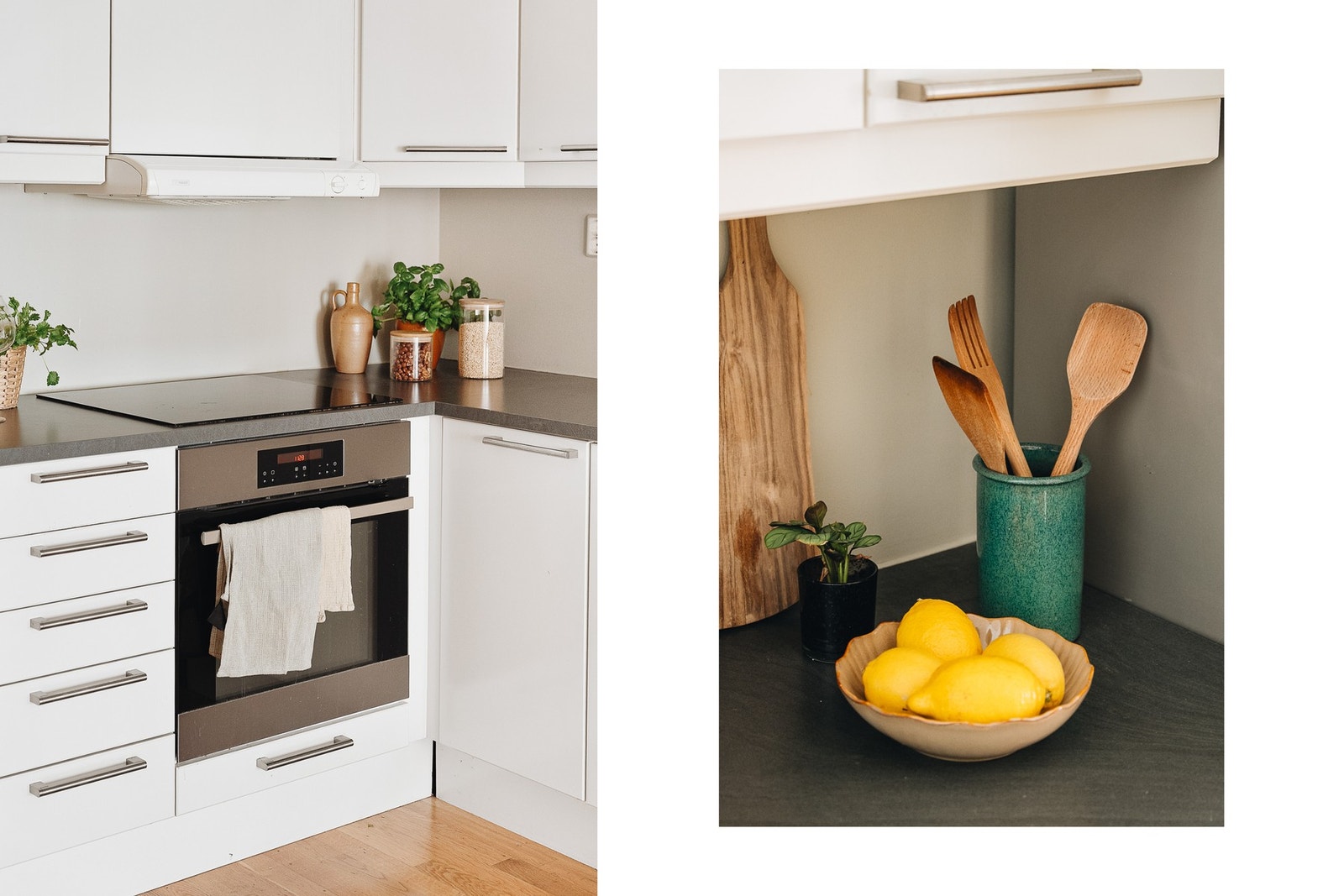 Integrerte hvitevarer: Oppvaskmaskin, platetopp, stekeovn og ventilator Galleribilde