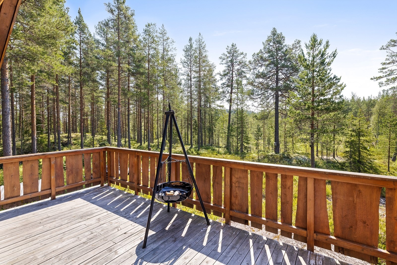 Hytta ligger fredelig til på en flott naturtomt. Galleribilde