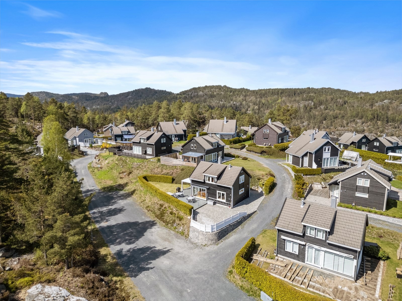 Dronebilde over området Galleribilde