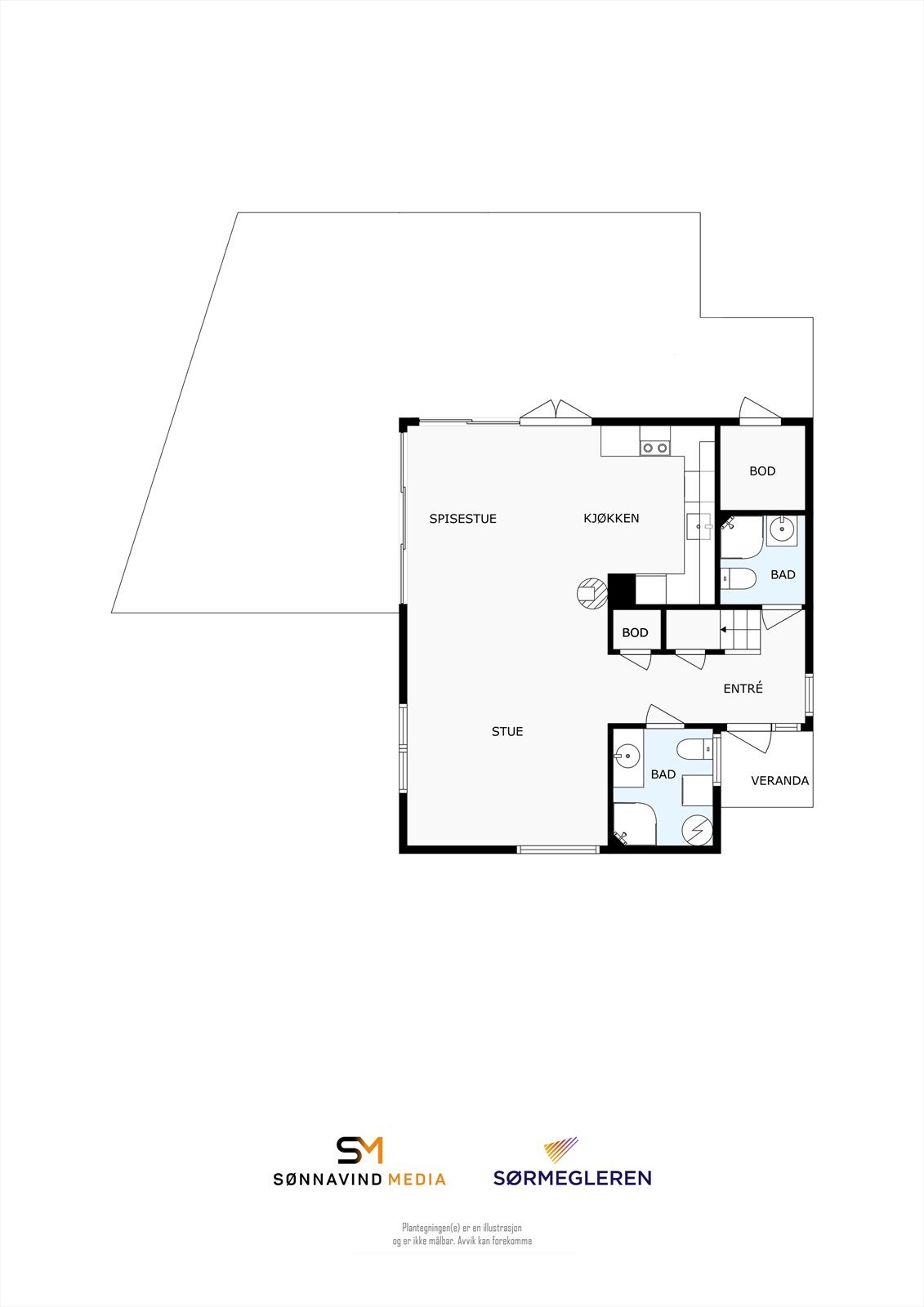 Plantegning 1. etasje Galleribilde
