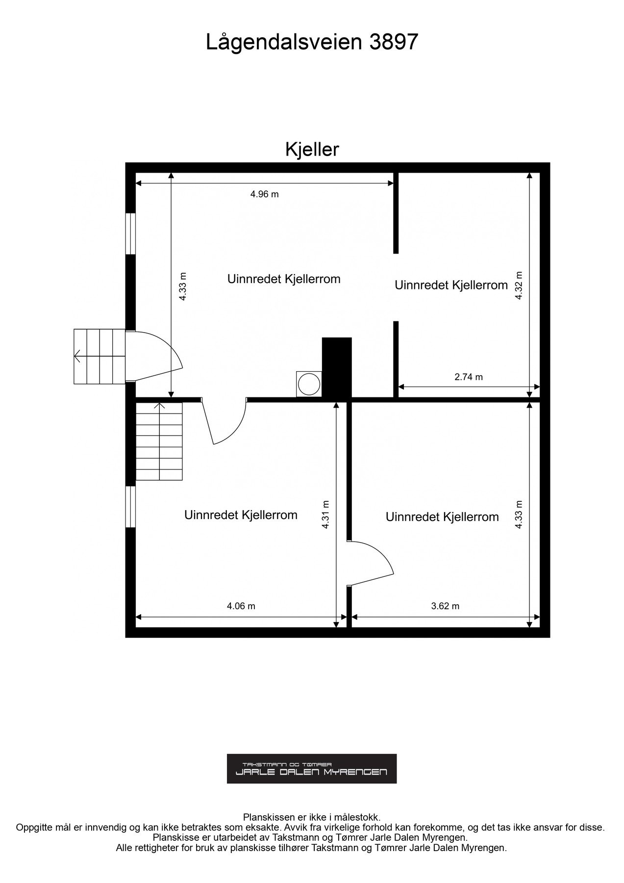 Plantegning kjelleretasje. Galleribilde