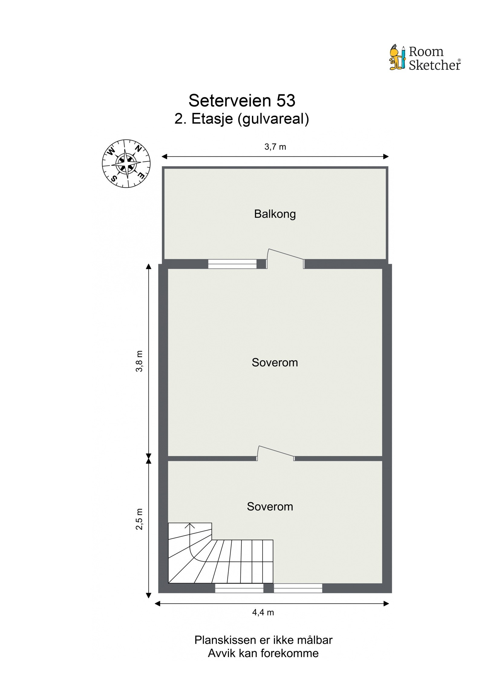 Plantegning 2. etasje Galleribilde