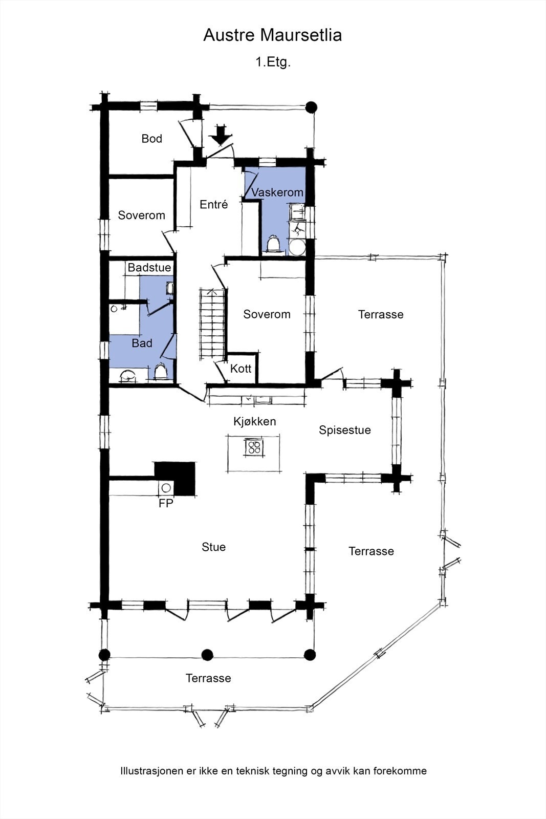 Planskisse | 1.etasje Galleribilde