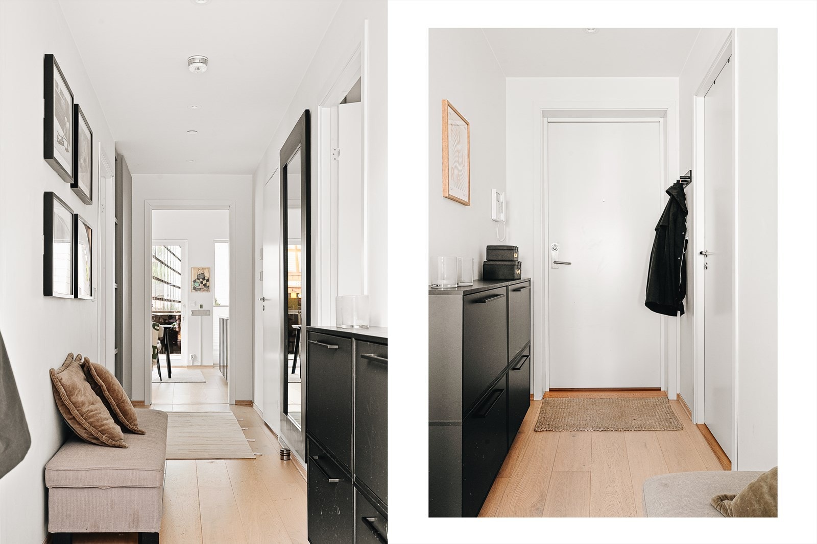 Lys og innbydende entré med vannbåren gulvvarme. Galleribilde