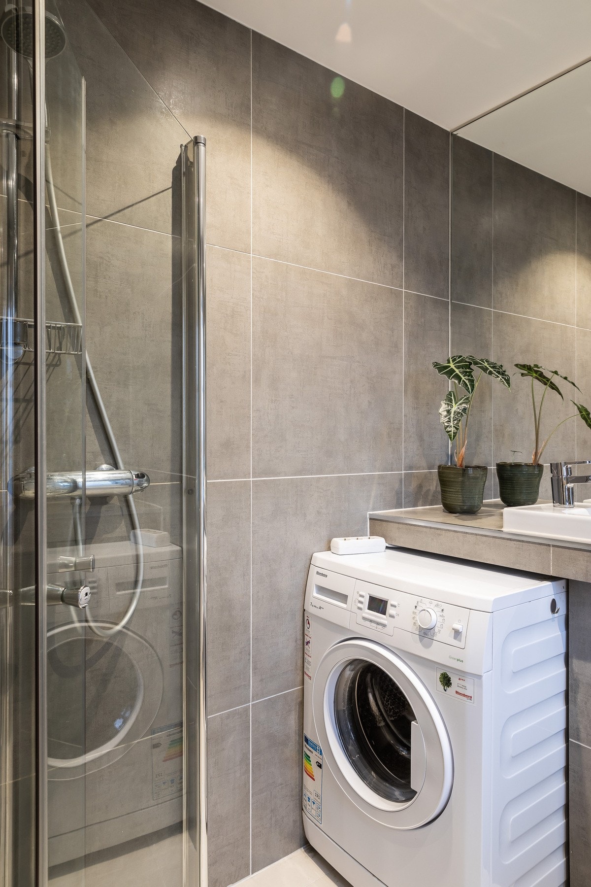 Det er opplegg for vaskemaskin. Galleribilde