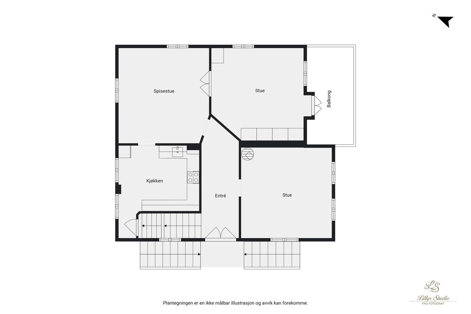 Plantegning andre etasje. Galleribilde