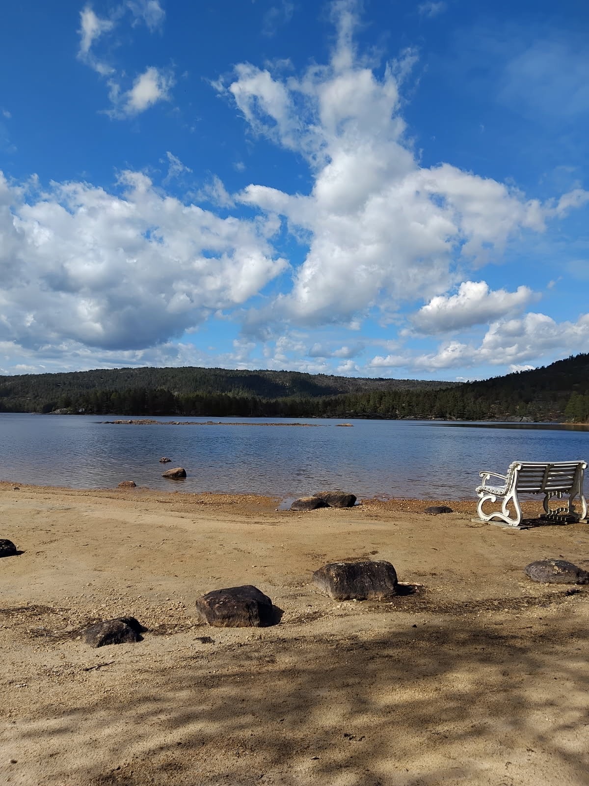Haukomvann byr på gode fiskemuligheter og mange flotte badeplasser Galleribilde