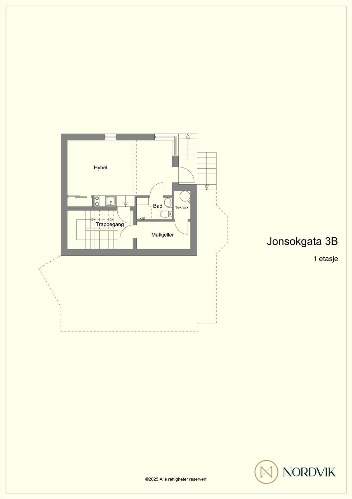 Plantegning underetasje Galleribilde