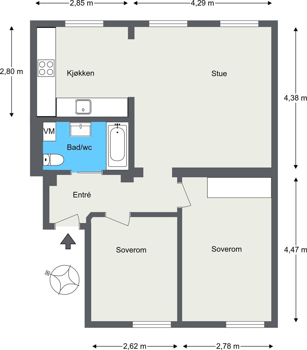 Plantegning Galleribilde