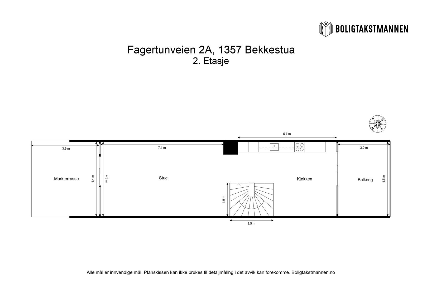Planløsning hovedetasjen (2. etasje). Galleribilde