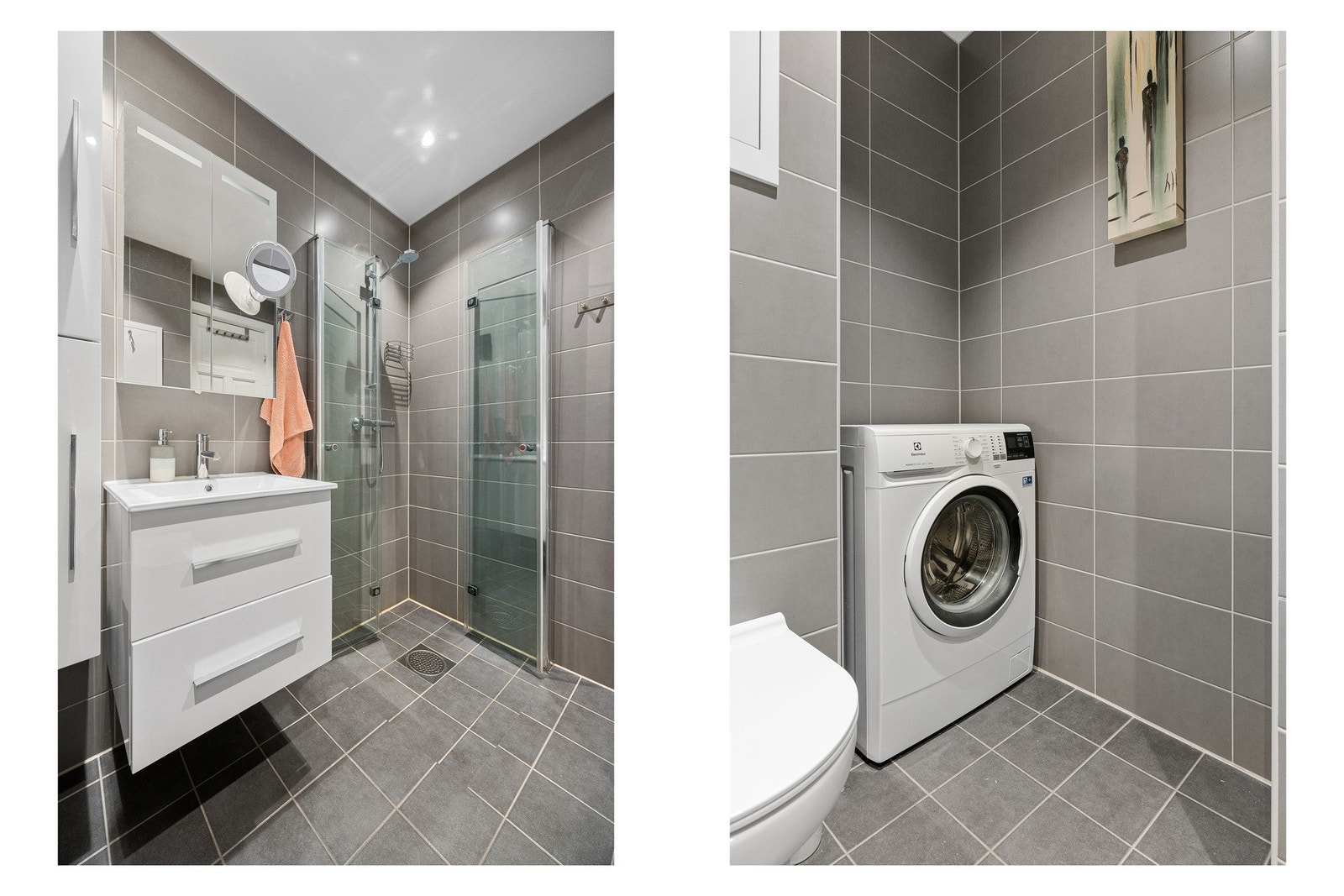 Dokumentasjon på utført arbeid på bad foreligger. Galleribilde