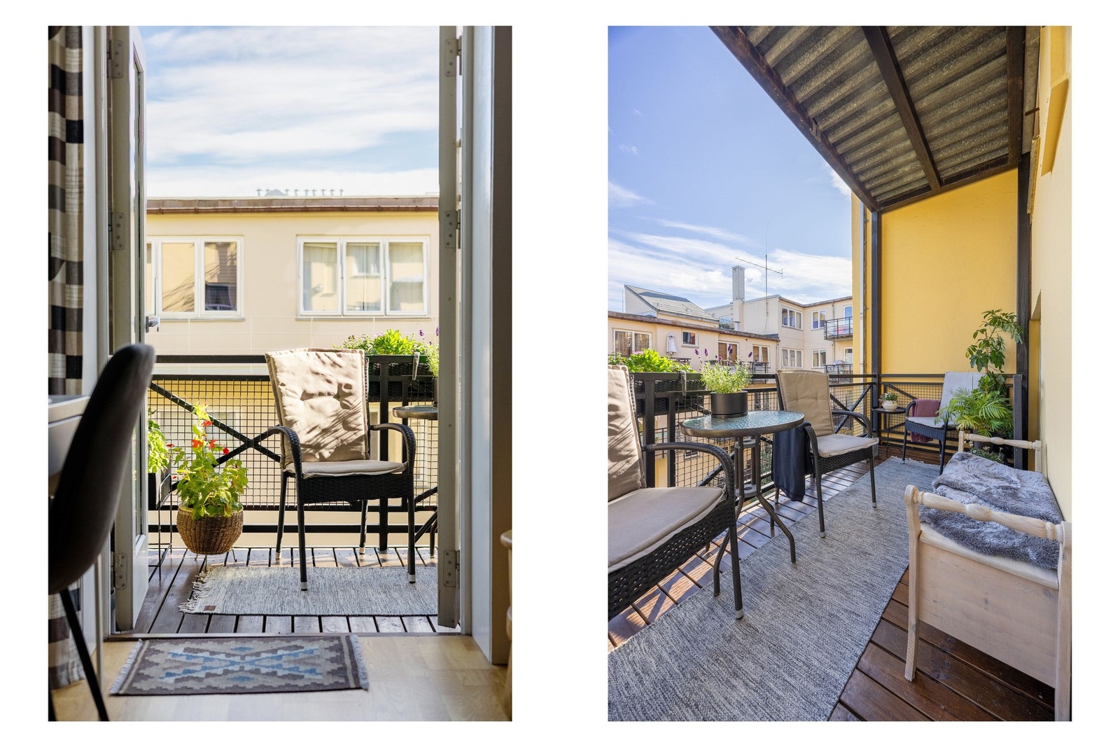 Fra soverommet er det to-fløyet balkongdør ut til balkongen. Galleribilde