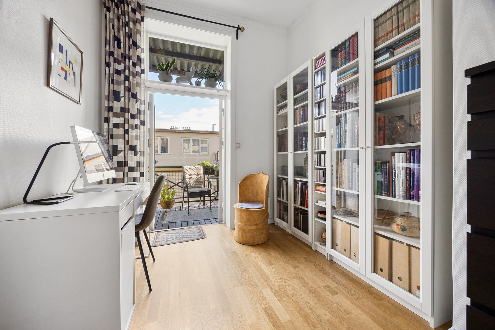 Soverom II er i dag innredet som kontor. Galleribilde