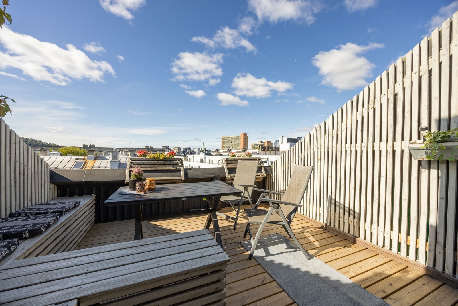 Flott utsikt utover byens tak. Galleribilde