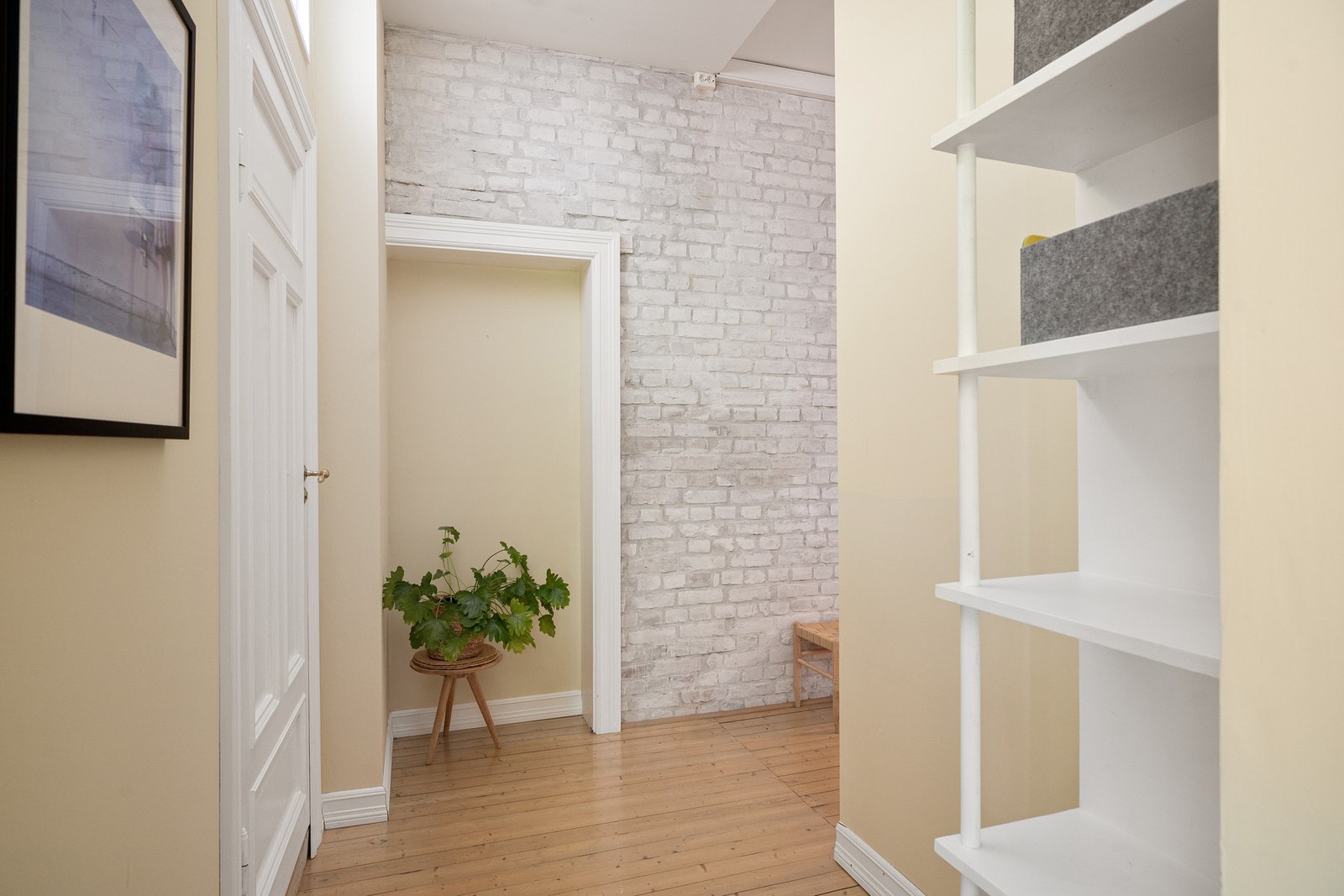 Sjarmerende bevart teglsteinsvegg Galleribilde