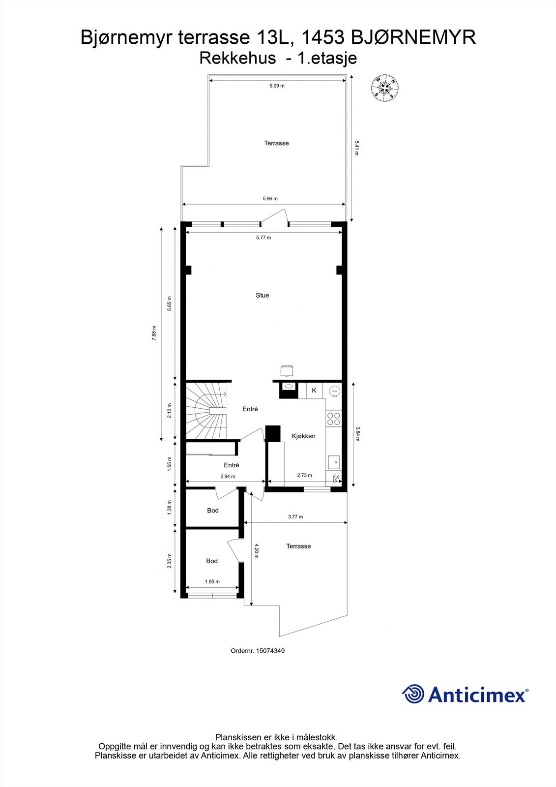 Plantegning 1. etasje Galleribilde