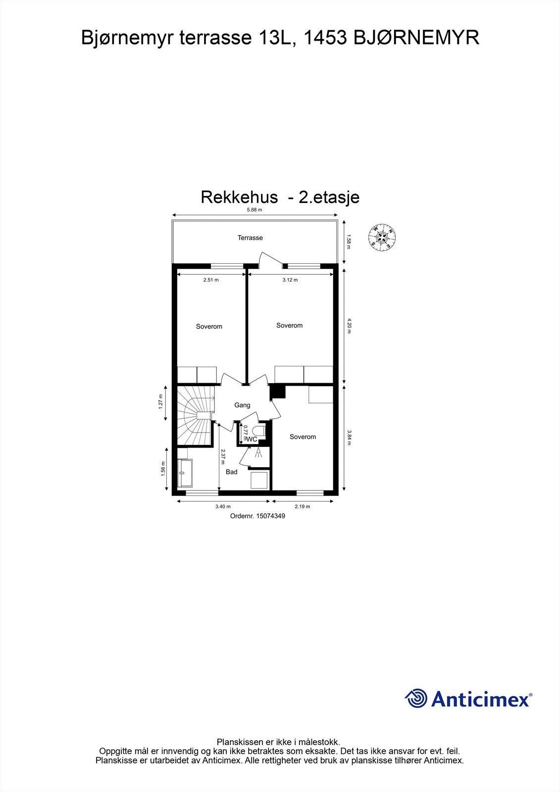 Plantegning 2. etasje Galleribilde